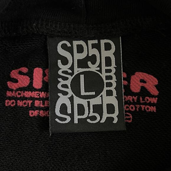 Sp5der Worldwide P*nk Young Thug V2 Black Hoodie Cotton Sweatshirt - Picture 6 of 7